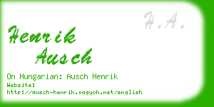 henrik ausch business card
